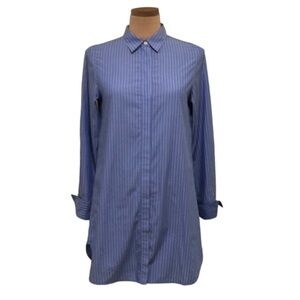 Aritzia Babaton Shirtdress Shirt Dress Size Small Blue Striped Long Sleeve